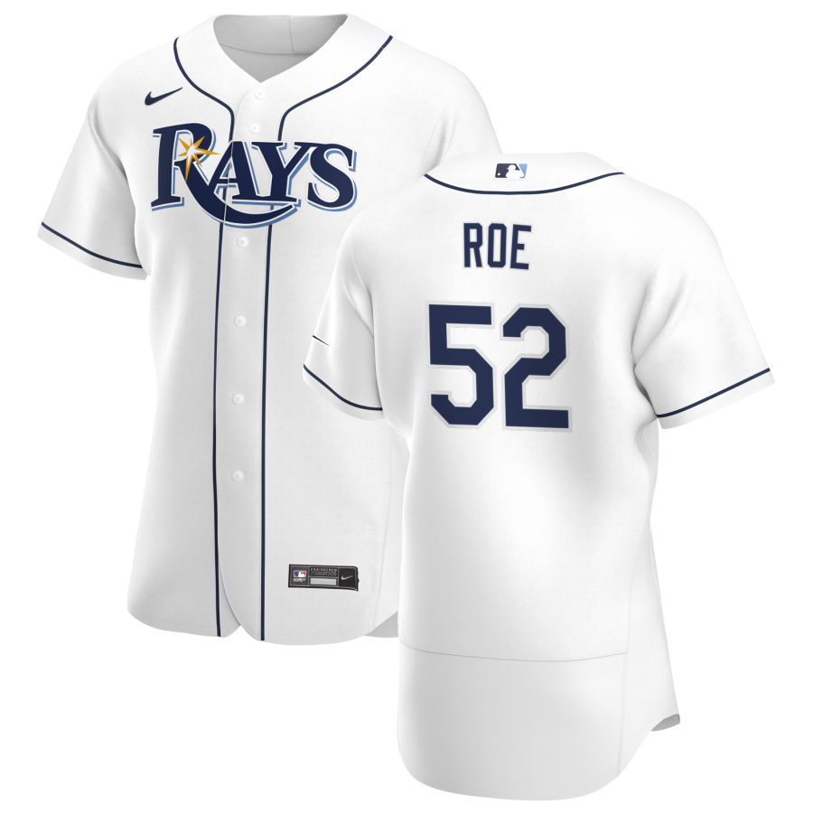 Tampa Bay Rays #52 Chaz Roe Men Nike White Home 2020 Authentic Player MLB Jersey->tampa bay rays->MLB Jersey